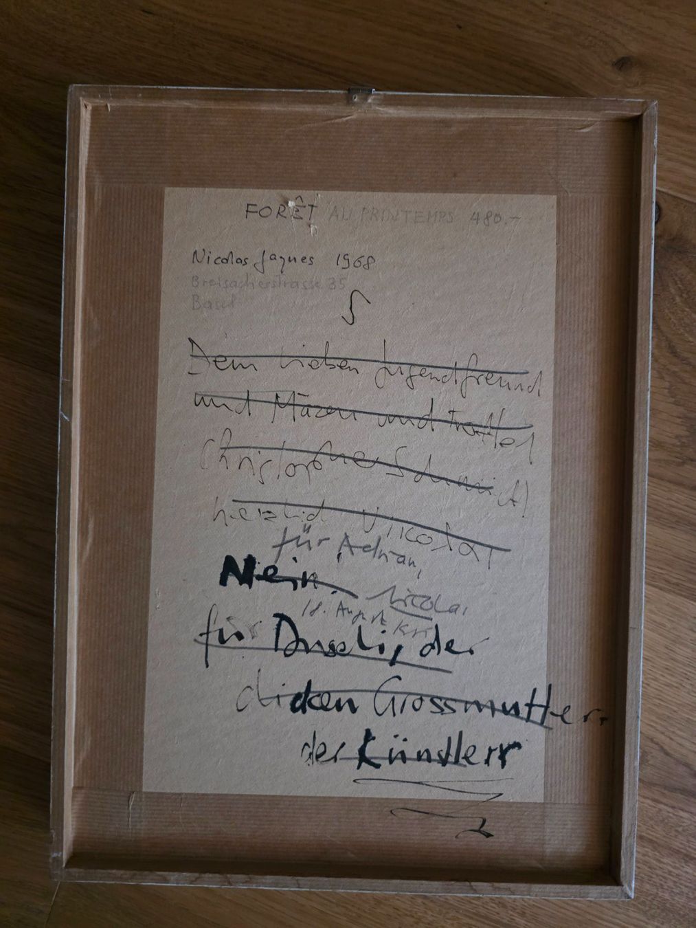 Dipinti: Bild Gemälde Nicolas Jaques 1968 Foret au Printemps – Usato da Walterswil BE venduto da Lonitti 5