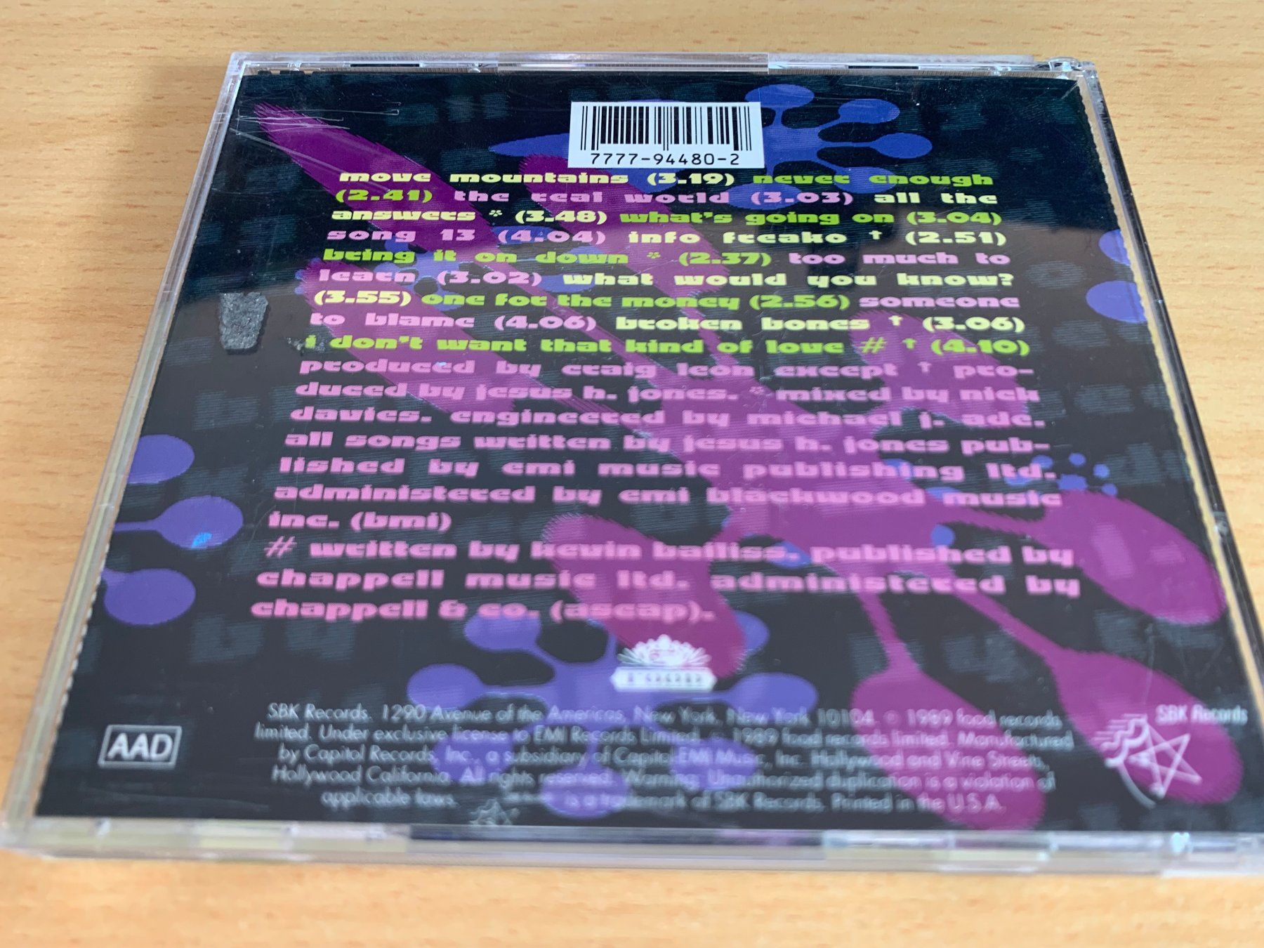 CD: Jesus Jones – Liquidizer – Usato da Rikon im Tösstal venduto da Alpenmutz 1