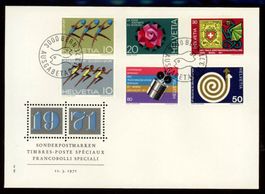 1971, FDC, Sonderpostmarken I (Nr. 490–495)