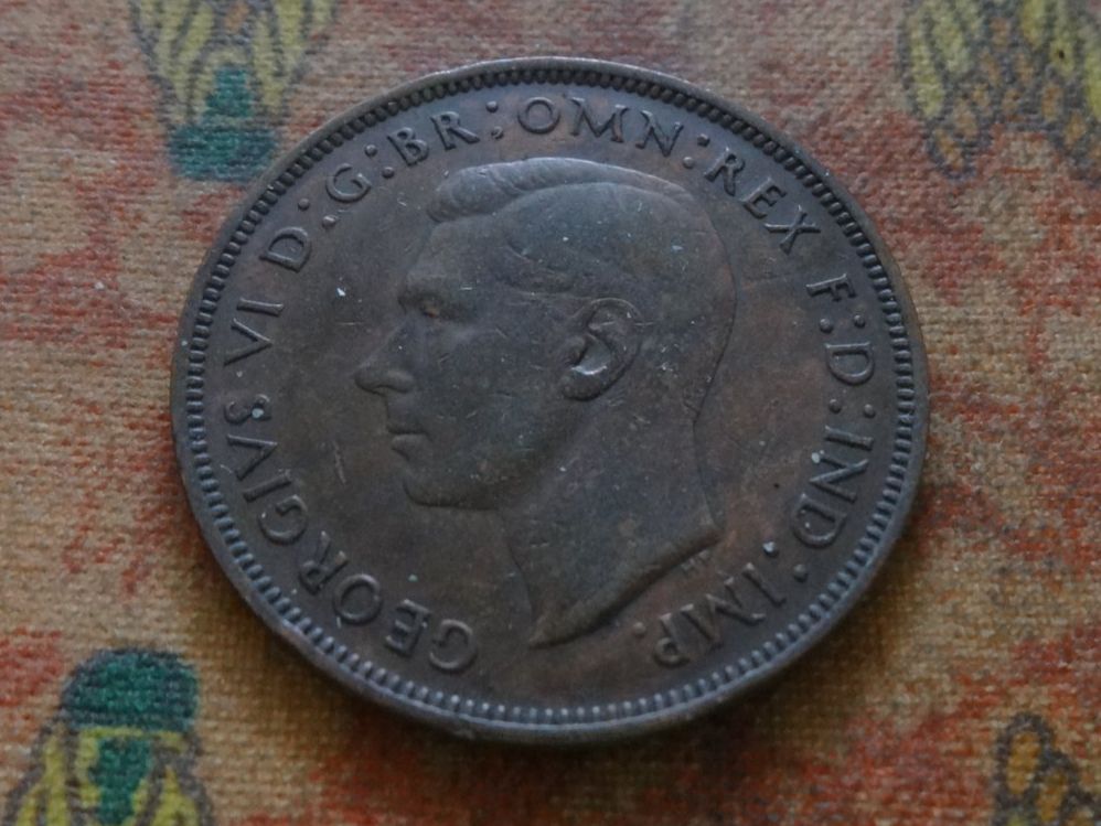 Tutti le monete: ROYAUME-UNI  OLD  One  Penny  1944 – Usato da Romanel-sur-Lausanne venduto da Swift13 1