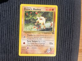 Pokemon Blaine‘s Mankey Non Holo Gym Heroes/Challenge