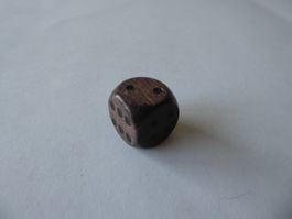 Brauner Würfel, Holz, 15mm, neuwertig