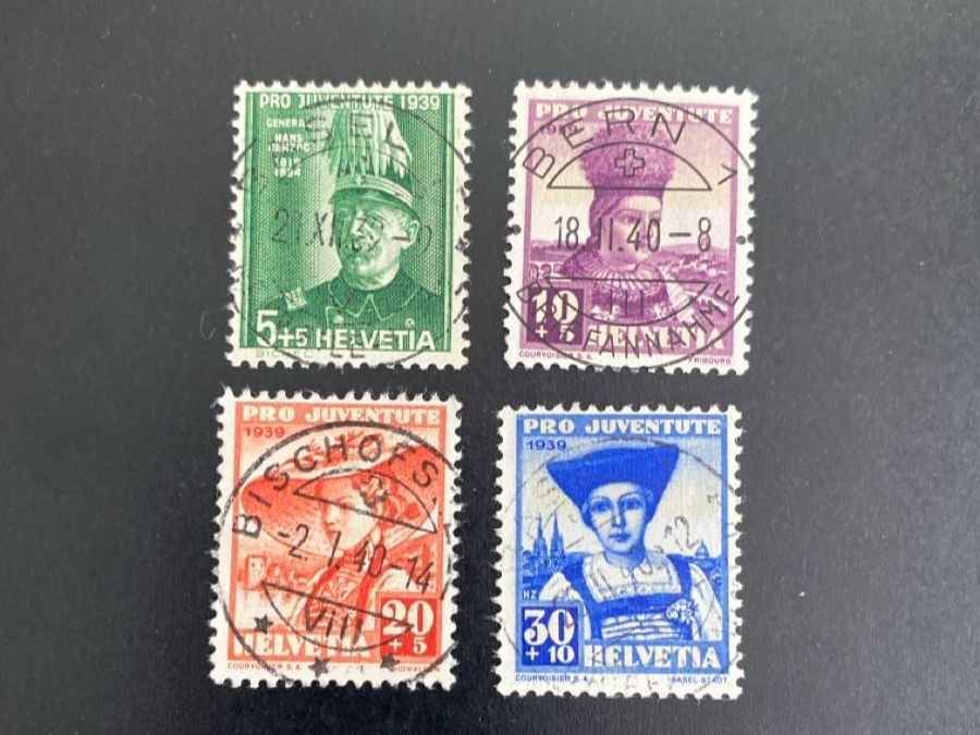 Tutti i francobolli: Satz Pro Juventute 1939 mit Vollstempeln – Usato da Oberdorf NW venduto da bouquineur