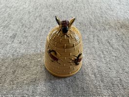 Honigtopf Keramik Bienen Motiv , gelb ,guter Zustand