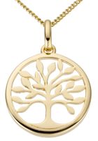 Gold 333 Halsschmuck Anhänger Halskette Baum