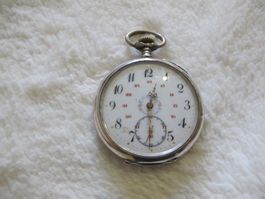 Willhelm Tell Taschenuhr Läuft Alle Deckel Silber 800 Punze