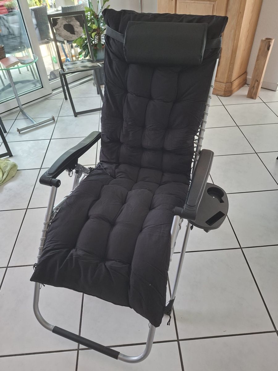 Chaises longues: Liegesessel tectake Cloud schwarz neu mit OVP – Neuf (Voir description) à Zweidlen par Maerliharo_57 2