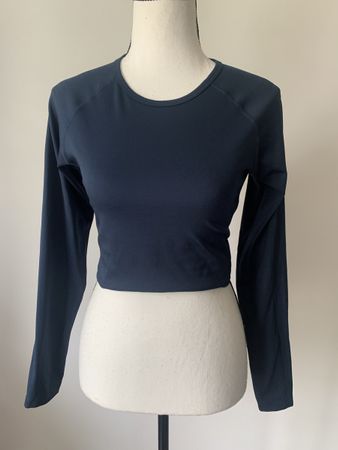 Womensbest Cropped langarmshirt Gr. M blau, long sleeve