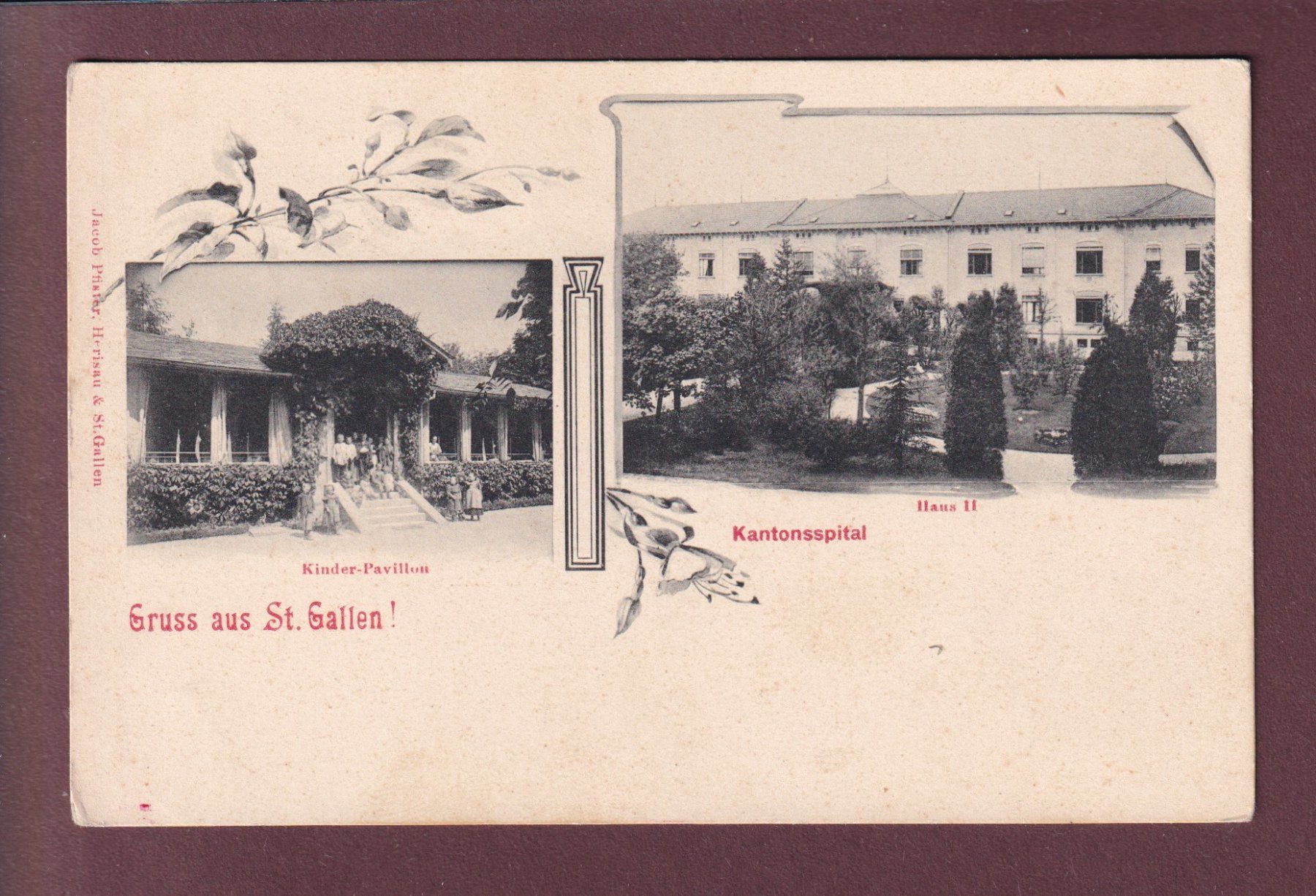 Cartoline postali: Gruss aus ST. GALLEN - Kantonsspital – Usato da Pully venduto da nicecards