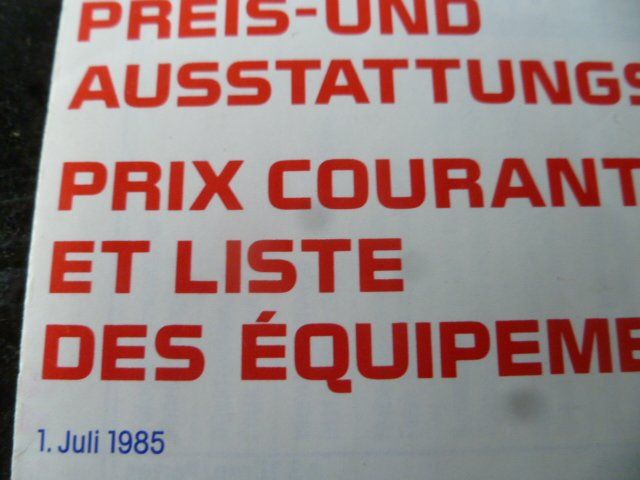 Nissan Documenti: NISSAN Preisliste 1.7.1985 – Usato da Zofingen venduto da sosalinos01 1