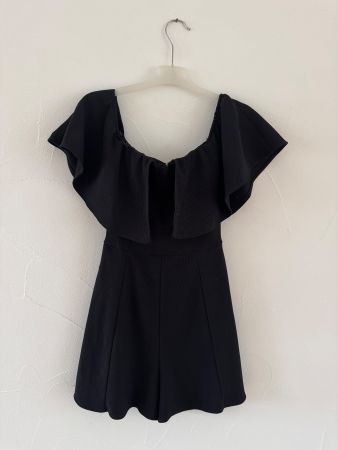Bershka Schwarzer Sommer Jumpsuit, Grösse 36
