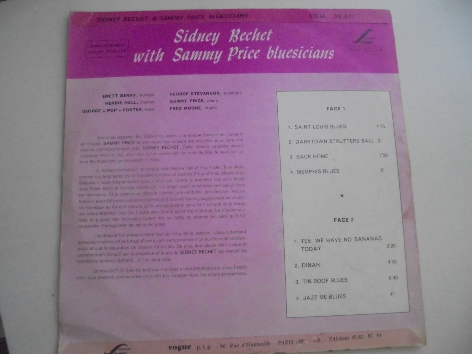Dischi in vinile: Sidney Bechet & Sammy Price Bluesicians – Usato da Crissier venduto da Promopost 1