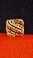 Vintage Brosche, vergoldet mit Strass – Top Zustand!