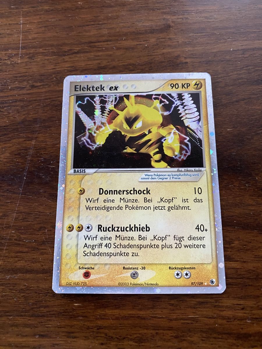 Pokémon Carte collezionabili: Elektek ex 97/109 2003 – Usato da Rorschach venduto da cabrones98