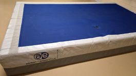 Turnmatte Alder + Eisenhut blau weiss gebraucht 300x180x40cm