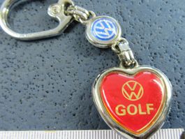 VW GOLF AUTO SCHLÜSSELANHÄNGER NOSTAL. VINTAGE METALIC