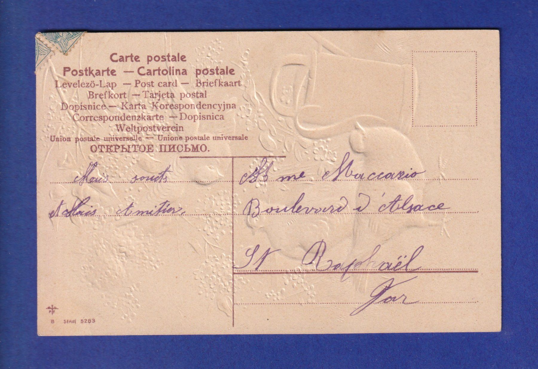 Cartoline postali: OISEAU - Colome - Pigeon - Carte gauffrée – Usato da Pully venduto da nicecards-shop 1