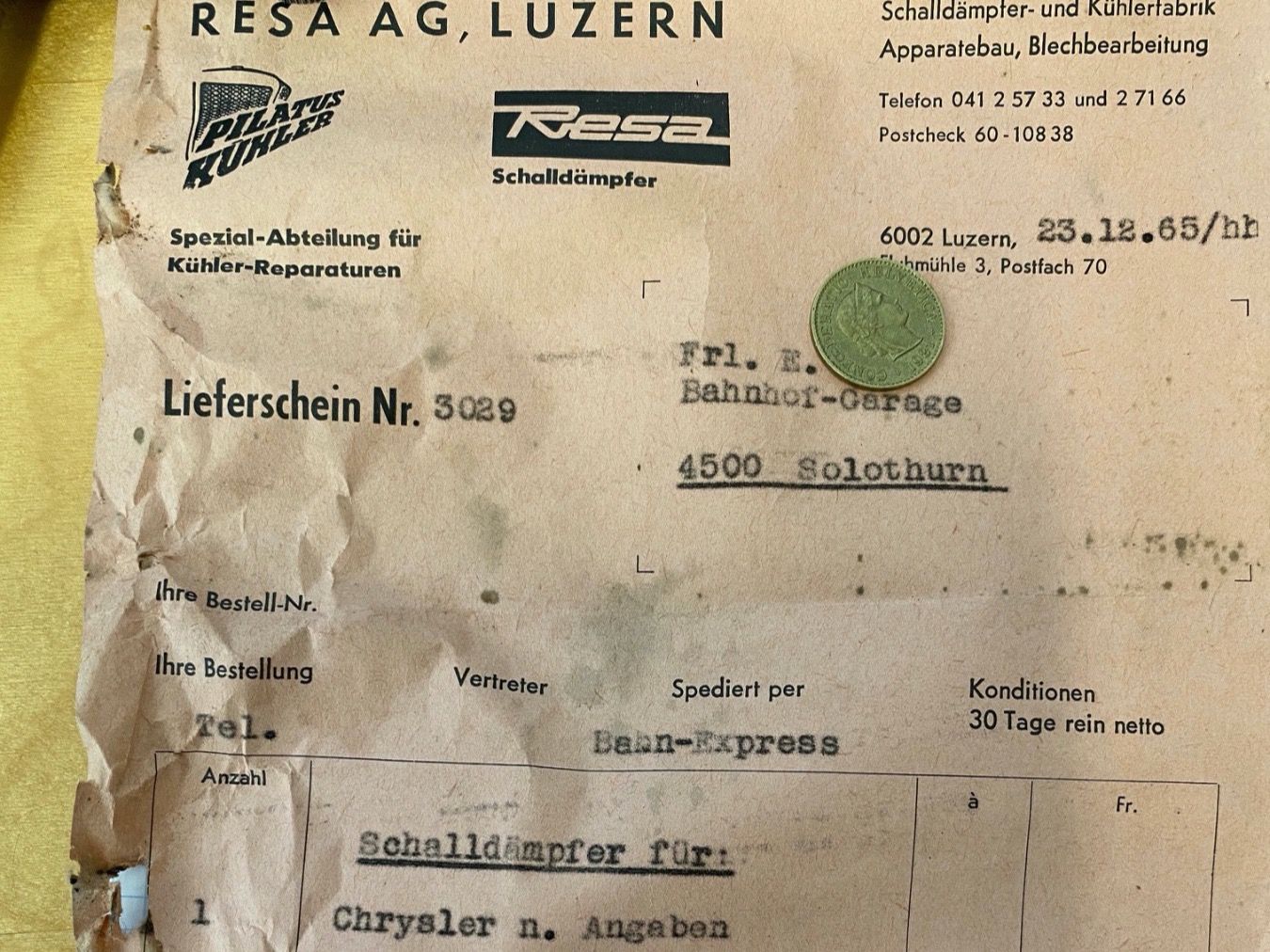 Tutti pezzi di ricambio auto: Oltimer Ersatzteil zu Chrysler – Nuovo (secondo la descrizione) da Ichertswil venduto da Jazzbassplayer68 5