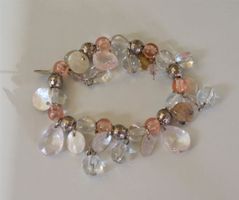Armband Glas/Metallperlen