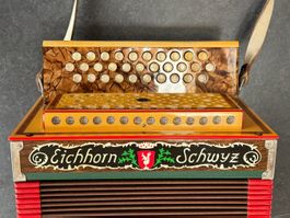 Schwyzerörgeli Eichhorn 1A, ab Platz, B, 3chörig, Koffer