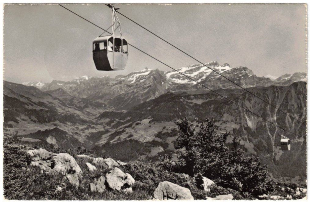Cartoline postali: Leysin - Gondelbahn mit Diablerets – Usato da Binningen venduto da Mountainrider