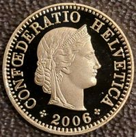 5 Rappen 2006 pp / aus Münzsatz / in einer Münzkapsel