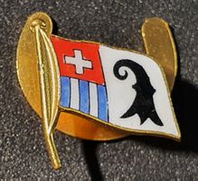 GG021 Reversknopf Flagge Bragtank AG Basel Binnenschifffahrt