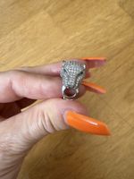 Ring Panther silber Zirkonia guter Zustand
