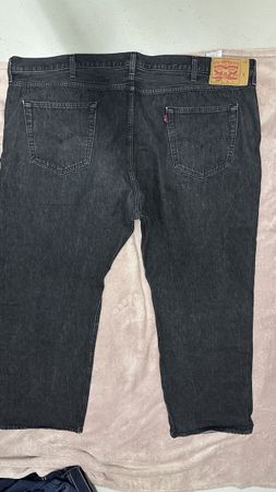 Levi's 501 Jeans, W50 L32, Schwarze Jeans