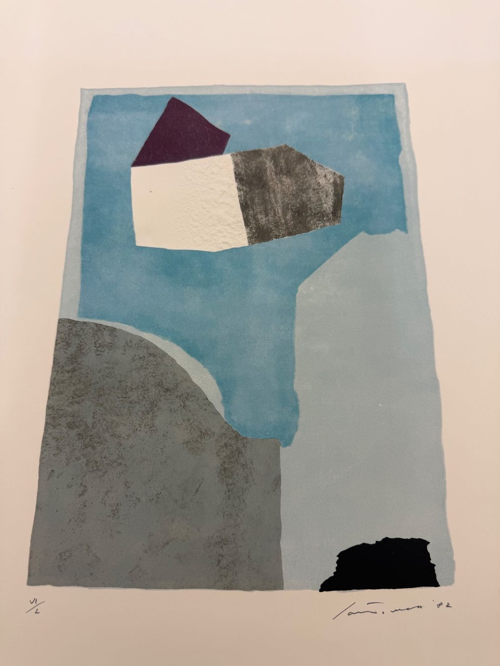 Grafica & Litografie: Original Giuseppe Santomaso Litographie, handsigniert, 1982 – Usato da Horn venduto da HanSolo. 1