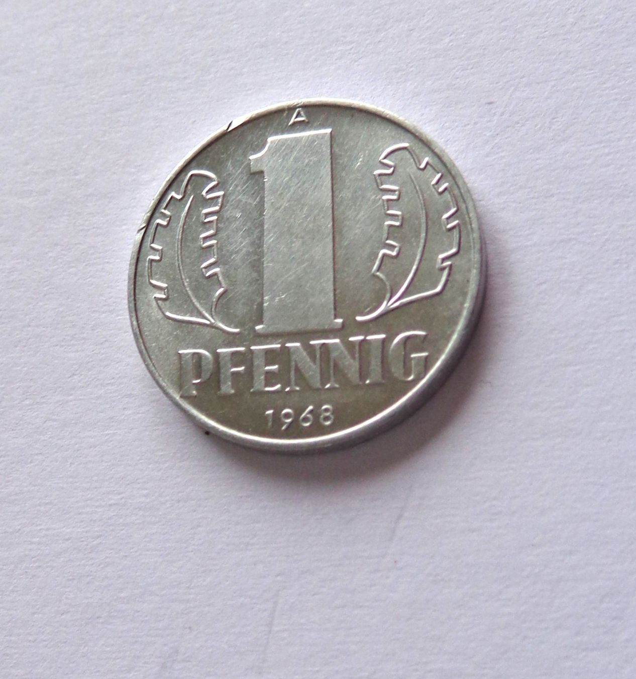 Tutti le monete: 1 Pfennig DDR 1968 A – Usato da Kriens venduto da TSCH1