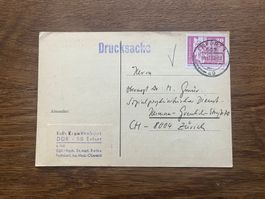Alte Ansichtskarte aus Erfurt, 1980, DDR Briefmarke!