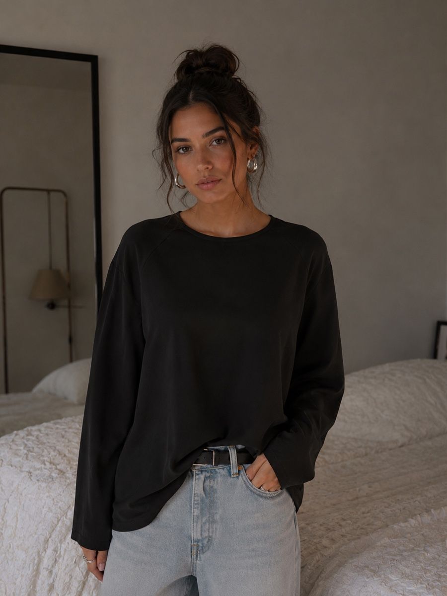 Camicette: Chemise manches mi-longues noir – Usato da Lausanne venduto da mau_6tnl