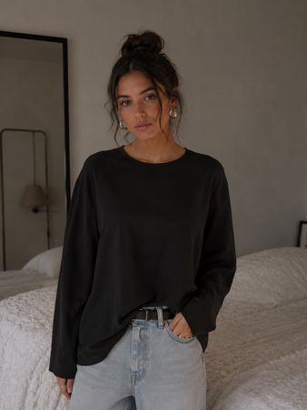 Chemise manches mi-longues noir