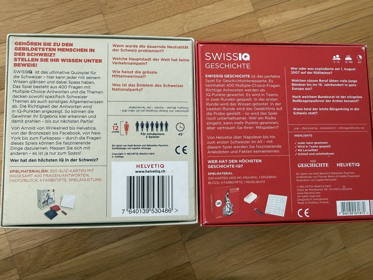Spiele: Swiss IQ Quizspiele – Gebraucht aus Wallisellen von galgiu 1