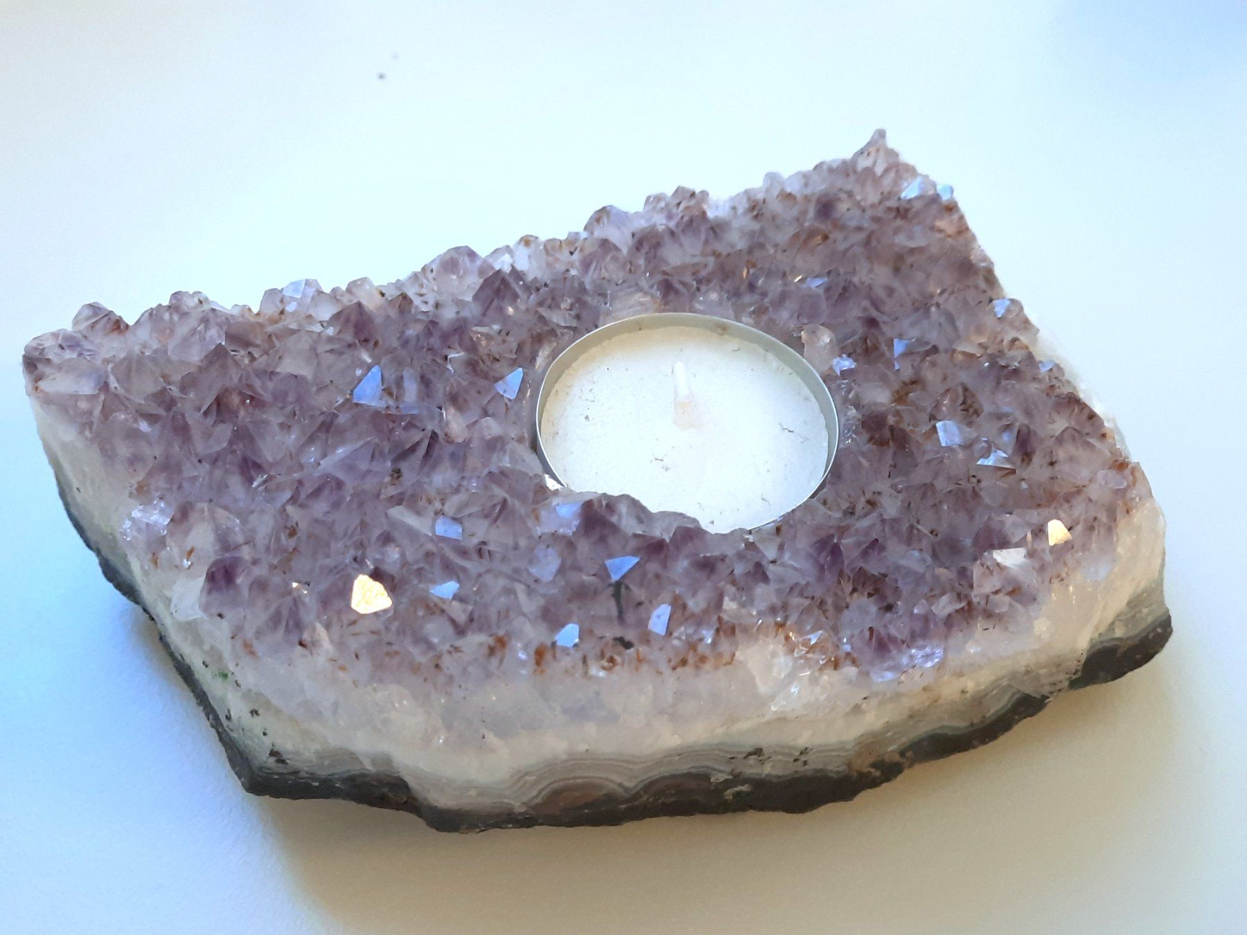 Pietre preziose: Kerzenhalter aus Amethyst – Usato da Beinwil am See venduto da Restwert_Beinwil 1