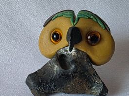 Eule Figur Naturstein Handgemacht jedes ist einzigartig