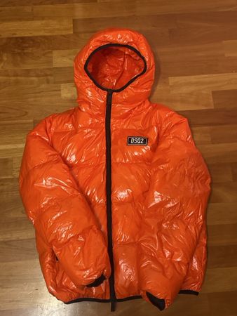 Doudoune DSQ2 Orange Fluo, parfait pour l'hiver!