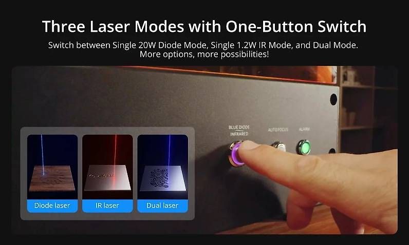 Atomstack Tutte le macchine: Atomstack Kraft Dual-Lasergravier 20W blaue Diode + 1,2W IR – Nuovo e nell'imballaggio originale da Malans GR venduto da BUYBEST-Schweiz 4