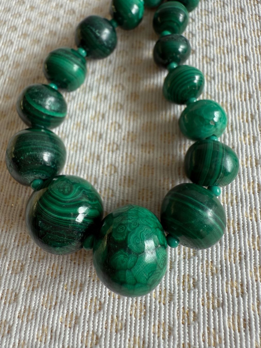 Catenine: Collier de perles en malachite - 44cm – Usato da Sion venduto da accroshoes 7