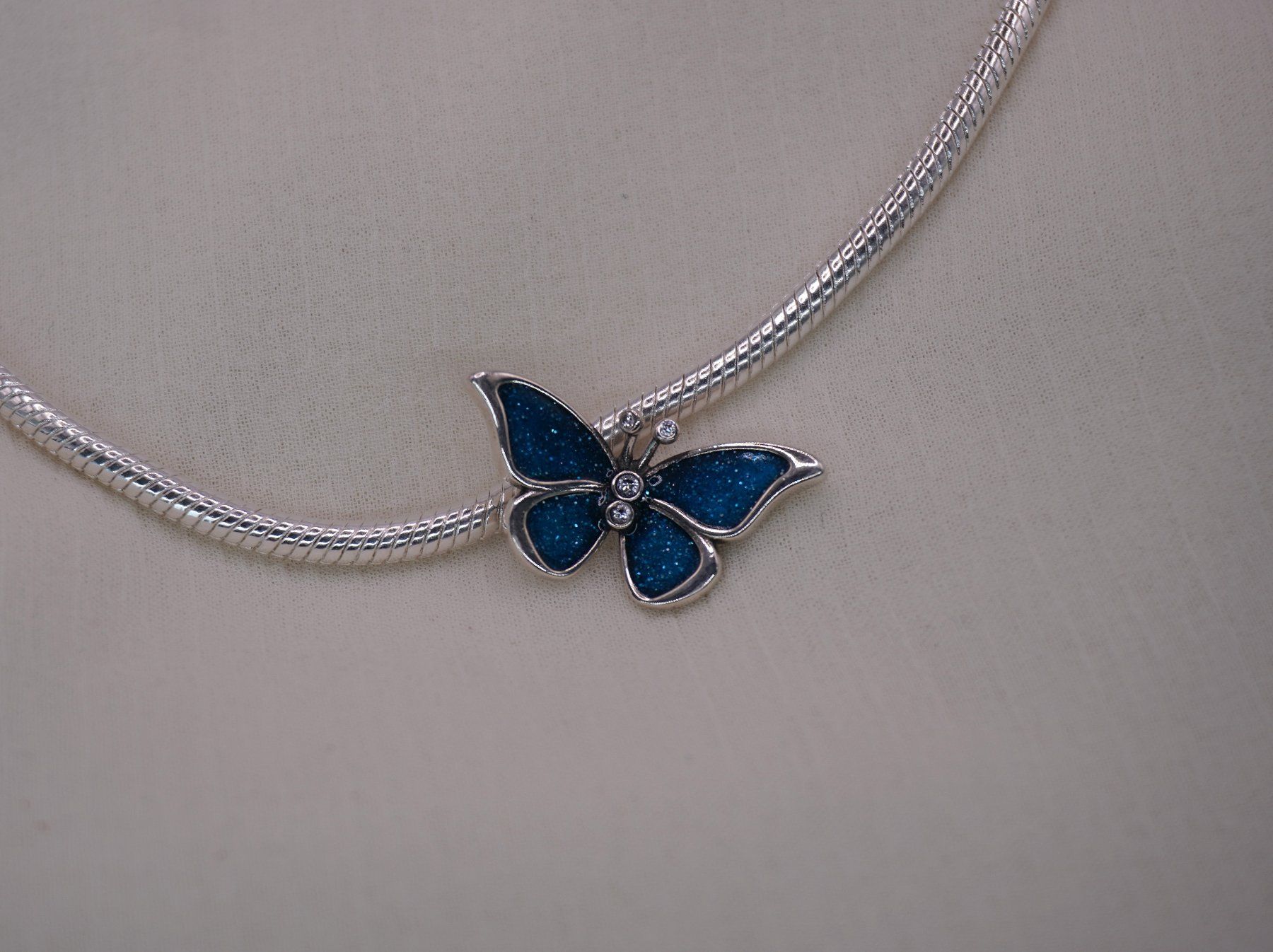 Ciondoli: Charm "grosser blauer Schmetterling" zu Pandora S925 – Nuovo (secondo la descrizione) da Niederbüren venduto da Fidi5 5