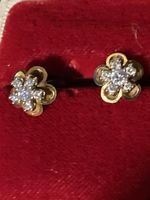 Ohrstecker 18 Karat Gelbgold mit Diamanten