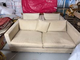Italian Suede 3-Seater Sofa by Minotti