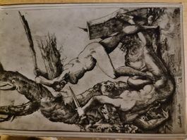 Ansichtskarte "Streitendes Paar", Urs Graf