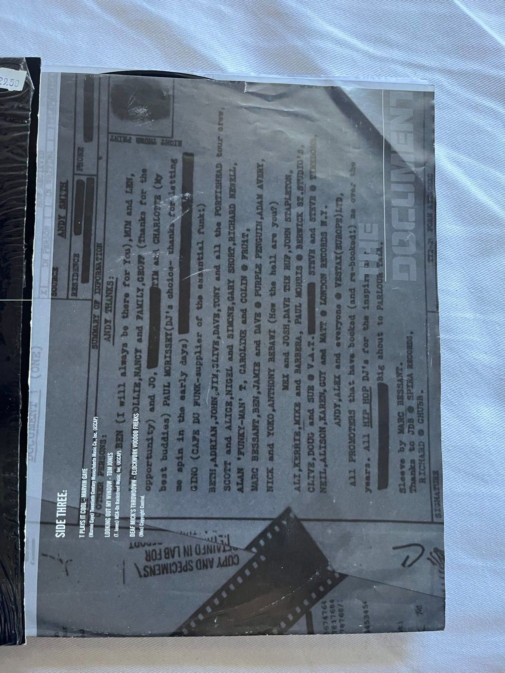 Dischi in vinile: DJ Andy Smith - The Document 2x Vinyl LP original – Usato da Effretikon venduto da ChrisLamberger 4