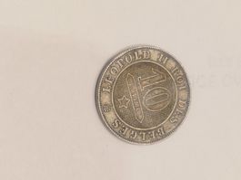 Pièce 10 Centimes Léopold II 1895 Belgique Argent