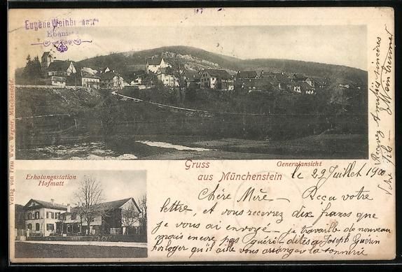 Cartoline postali: Münchenstein, Erholungsstation Hofmatt, – Usato da Berlin venduto da bartko-reher
