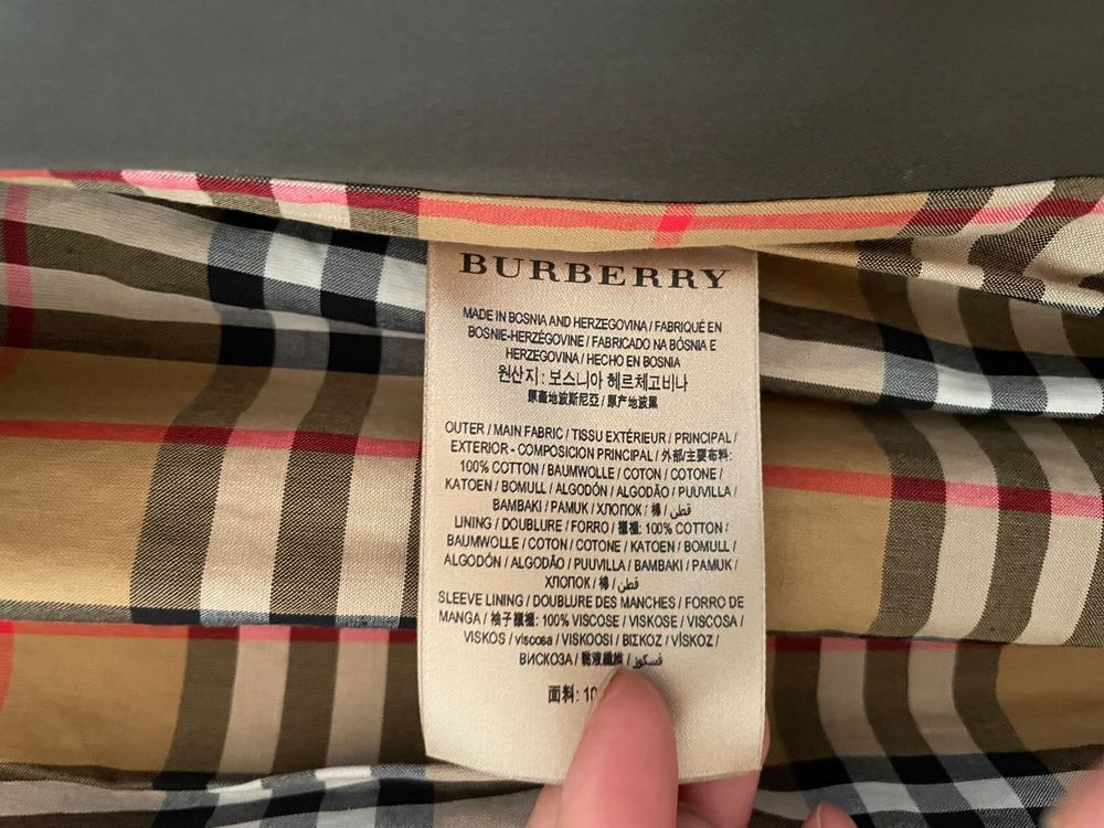 Burberry collegiate stripe cotton gabardine store trench coat