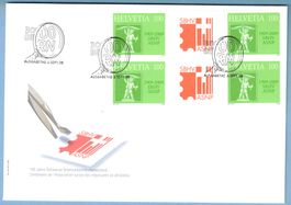 2009   4 Block FDC   100 Jahre  Schweizer Briefmarkenhändler
