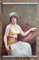 Vintage Erotik, Frau mit Statue, Salon de Paris